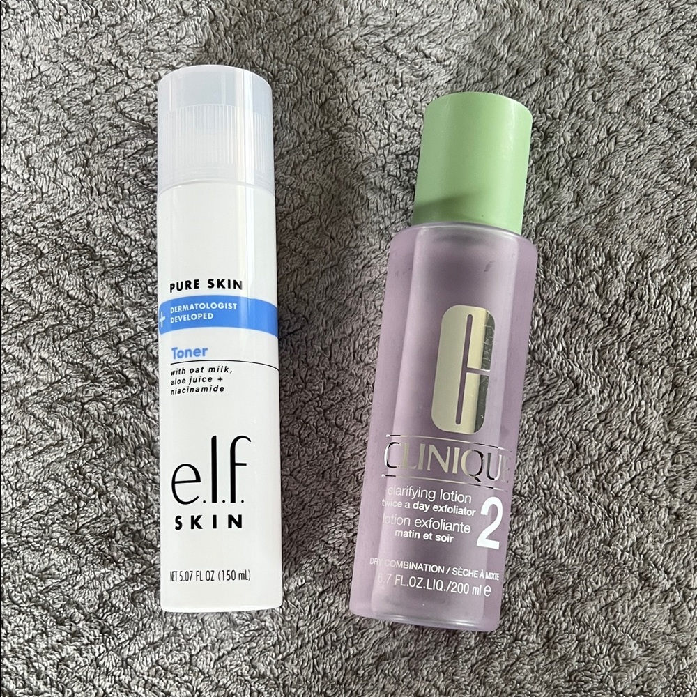 Lot of Toners Elf Pure Skin & Clinique Clarifying Lotion 2 Full Size